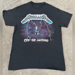 Metallica Brand Ride the Lightning T-Shirt Men’s Size M Worn 1x